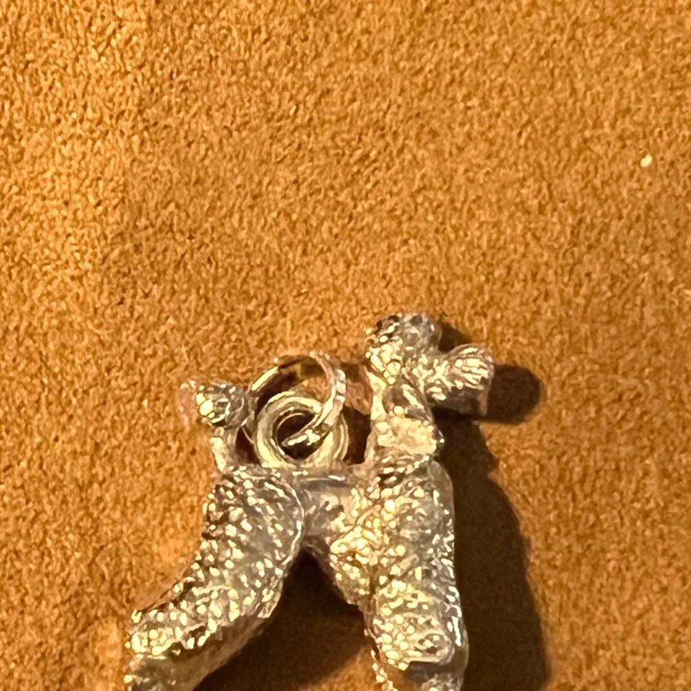 Silver Poodle Small Pet Charm Pendant